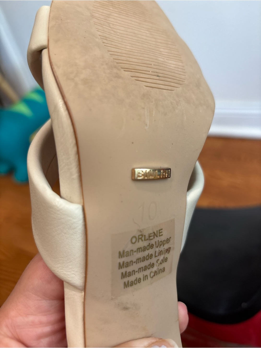 Billini size 10 chunky heel cream neutral summer - Picture 3 of 4